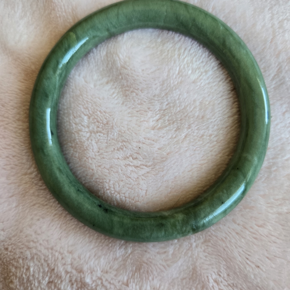 Green Jade Bangle Bracelet